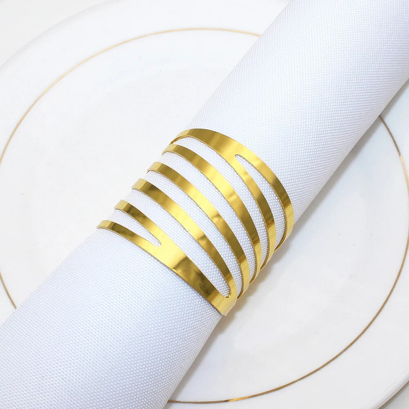 2Gb/4Gb Zelta salvešu gredzeni Metāla dobi salvešu turētāji kāzu dzimšanas dienai Baby Shower Ziemassvētku vakariņu galda dekors ERM01