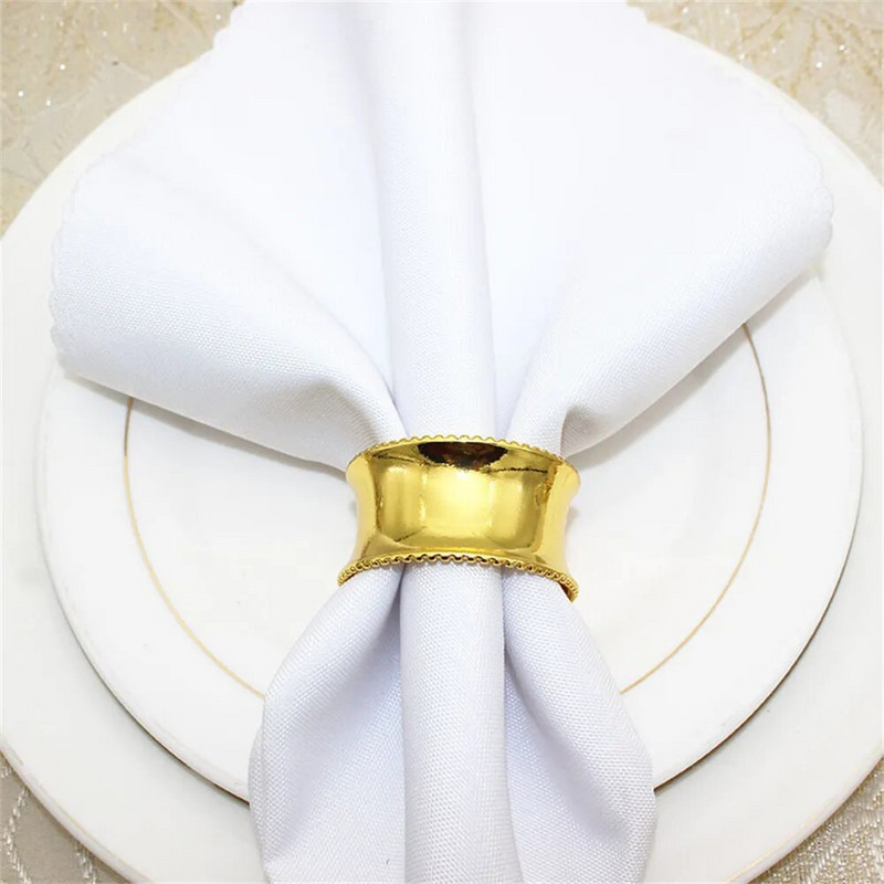 2Gb/4Gb Zelta salvešu gredzeni Metāla dobi salvešu turētāji kāzu dzimšanas dienai Baby Shower Ziemassvētku vakariņu galda dekors ERM01