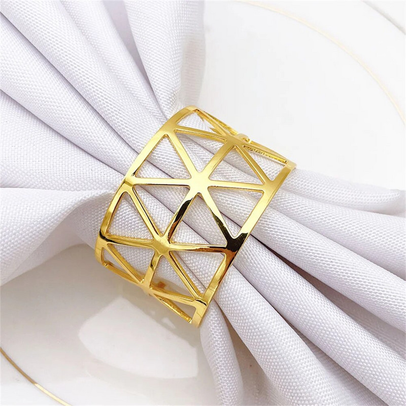 2Gb/4Gb Zelta salvešu gredzeni Metāla dobi salvešu turētāji kāzu dzimšanas dienai Baby Shower Ziemassvētku vakariņu galda dekors ERM01