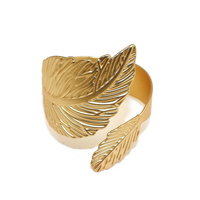 6 τμχ Δαχτυλίδια χαρτοπετσέτας σε φύλλα ματ χρυσού Μεταλλική θήκη για χαρτοπετσέτα για το Halloween Χριστούγεννα των Ευχαριστιών Πασχαλινό Διακόσμηση Τραπεζιού Γάμου ERL02