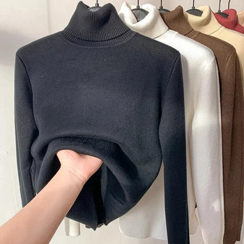 Νέο γυναικείο πουλόβερ με λαιμό χελώνα 2022 Κομψό κασμίρι χοντρό ζεστό γυναικείο πλεκτό πουλόβερ Φαρδιά βασικά πλεκτά πουλόβερ