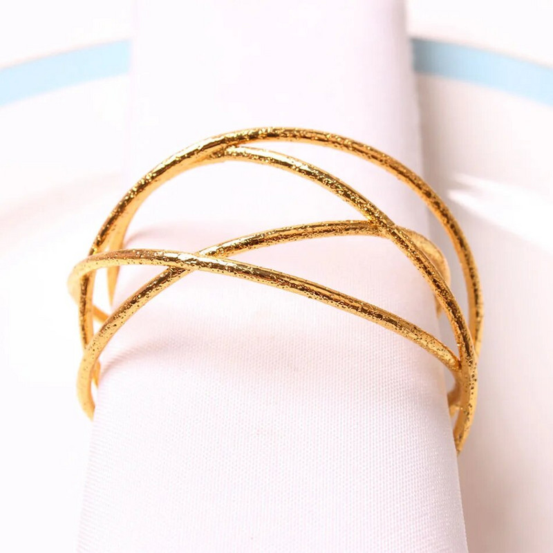 4 gab metāla salvešu gredzeni, vienkāršu gredzenu modeļu salvešu sprādze, kāzu salvešu turētājs, ēdamistabas ģimenes vakariņu galda dekorēšanai