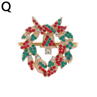 1vnt Kalėdų servetėlių žiedai Gimtadienio Vestuvių Kalėdų Vakarėlis Grožio stalo priedai Stalo servetėlių laikikliai Kalėdiniai papuošimai 2024 m.