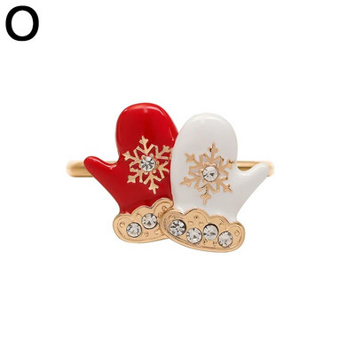 1vnt Kalėdų servetėlių žiedai Gimtadienio Vestuvių Kalėdų Vakarėlis Grožio stalo priedai Stalo servetėlių laikikliai Kalėdiniai papuošimai 2024 m.