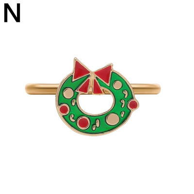 1vnt Kalėdų servetėlių žiedai Gimtadienio Vestuvių Kalėdų Vakarėlis Grožio stalo priedai Stalo servetėlių laikikliai Kalėdiniai papuošimai 2024 m.