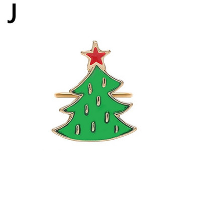 1vnt Kalėdų servetėlių žiedai Gimtadienio Vestuvių Kalėdų Vakarėlis Grožio stalo priedai Stalo servetėlių laikikliai Kalėdiniai papuošimai 2024 m.