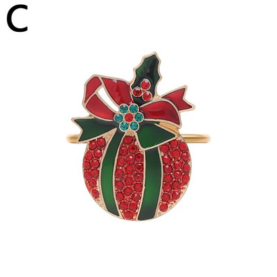 1vnt Kalėdų servetėlių žiedai Gimtadienio Vestuvių Kalėdų Vakarėlis Grožio stalo priedai Stalo servetėlių laikikliai Kalėdiniai papuošimai 2024 m.