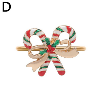 1vnt Kalėdų servetėlių žiedai Gimtadienio Vestuvių Kalėdų Vakarėlis Grožio stalo priedai Stalo servetėlių laikikliai Kalėdiniai papuošimai 2024 m.