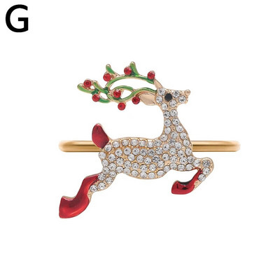 1vnt Kalėdų servetėlių žiedai Gimtadienio Vestuvių Kalėdų Vakarėlis Grožio stalo priedai Stalo servetėlių laikikliai Kalėdiniai papuošimai 2024 m.