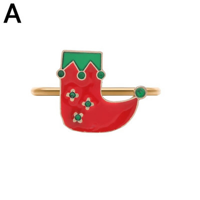 1vnt Kalėdų servetėlių žiedai Gimtadienio Vestuvių Kalėdų Vakarėlis Grožio stalo priedai Stalo servetėlių laikikliai Kalėdiniai papuošimai 2024 m.