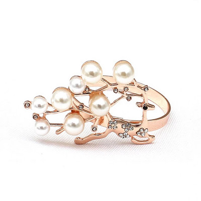 2Gb Ziemassvētku rotājums 2024 Ziemeļbriežu salvešu gredzeni Metāla gredzenu turētājs Ziemassvētku Jaungada kāzu ballītes galda dekors ERC07