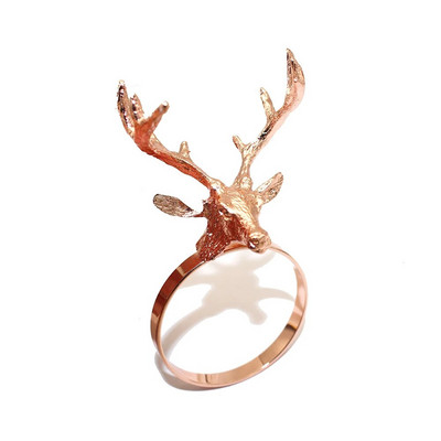 2Gb Ziemassvētku rotājums 2024 Ziemeļbriežu salvešu gredzeni Metāla gredzenu turētājs Ziemassvētku Jaungada kāzu ballītes galda dekors ERC07