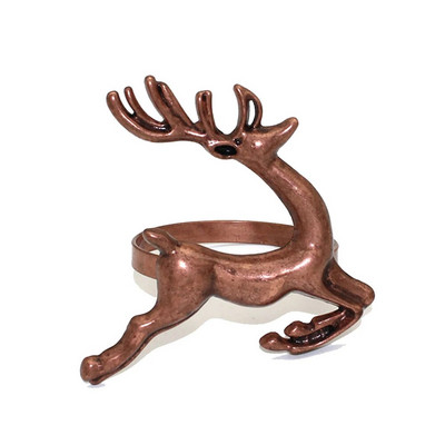 2Gb Ziemassvētku rotājums 2024 Ziemeļbriežu salvešu gredzeni Metāla gredzenu turētājs Ziemassvētku Jaungada kāzu ballītes galda dekors ERC07