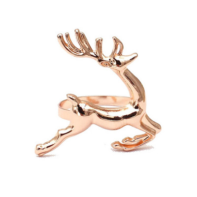 2Gb Ziemassvētku rotājums 2024 Ziemeļbriežu salvešu gredzeni Metāla gredzenu turētājs Ziemassvētku Jaungada kāzu ballītes galda dekors ERC07