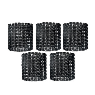 10τμχ Χρυσό Ασημί Δαχτυλίδι Χαρτοπετσέτας Καρέκλες Πόρπες Διακόσμηση Γάμου Χειροτεχνία Φιόγκοι από στρας Χειροποίητα είδη πάρτι