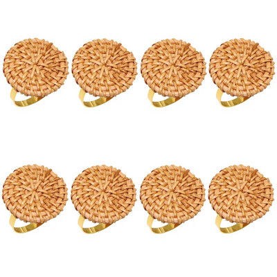 8Gb Koka salvešu gredzeni Roku darbs koka salvešu gredzenu turētājs lauku mājas Ziemassvētku kāzu galda dekorēšanai HWW55