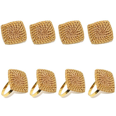 8Gb Koka salvešu gredzeni Roku darbs koka salvešu gredzenu turētājs lauku mājas Ziemassvētku kāzu galda dekorēšanai HWW55