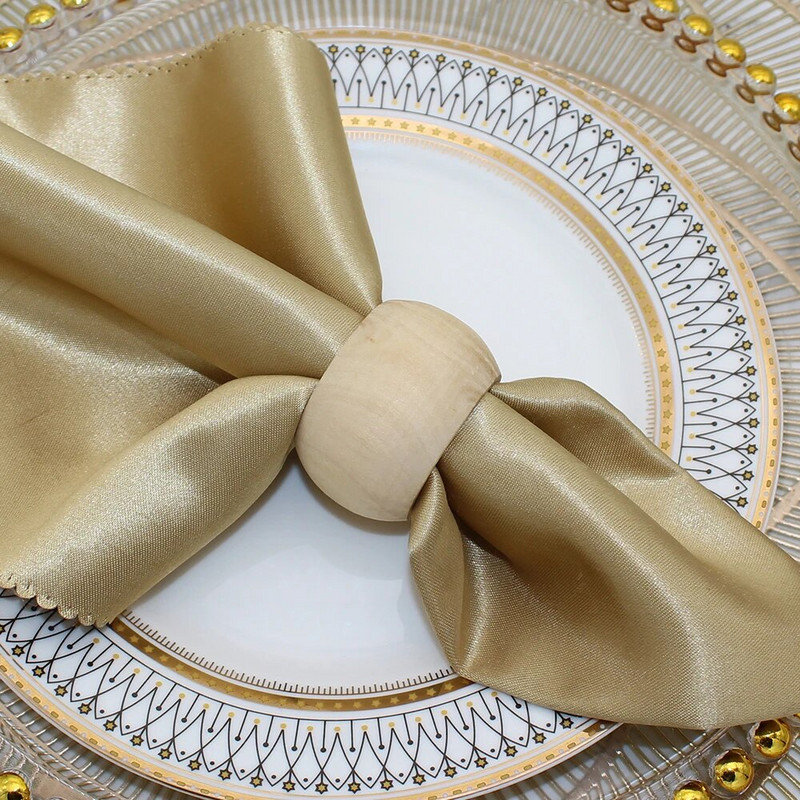 8Gb Koka salvešu gredzeni Roku darbs koka salvešu gredzenu turētājs lauku mājas Ziemassvētku kāzu galda dekorēšanai HWW55