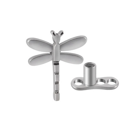 1 σετ Titanium CZ Crystal Dermal Anchor Surface Piercings Top Skin Diver Bases Sexy Body Jewelry Micro Dermal Piercing