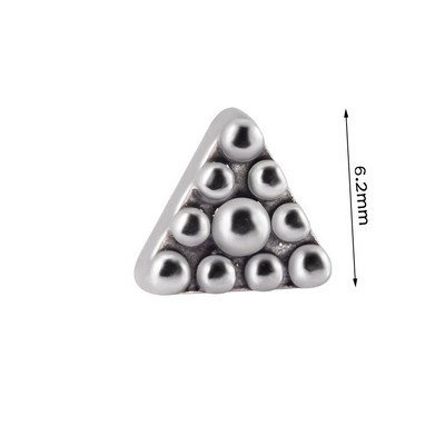 1 σετ Titanium CZ Crystal Dermal Anchor Surface Piercings Top Skin Diver Bases Sexy Body Jewelry Micro Dermal Piercing