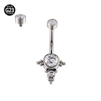 G23 titán belső szál Szexi hasgomb gyűrűk köldök testpiercing cirkon strand medál ékszer köldökpiercing