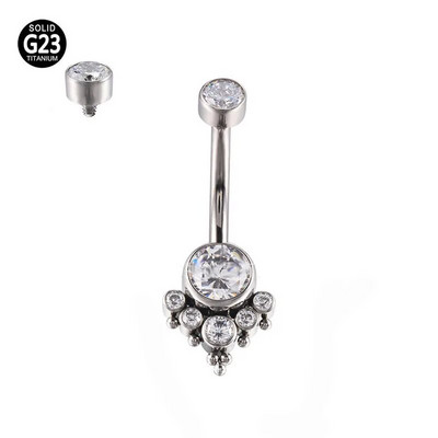 G23 titán belső szál Szexi hasgomb gyűrűk köldök testpiercing cirkon strand medál ékszer köldökpiercing