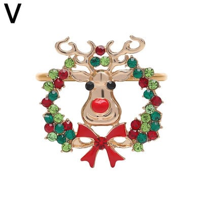 Jõulusalvrätikute sõrmuste hoidjad Jõulu kodulauakaunistus Metallist salvrätikulukk jõuluõhtusöögiks Pulma tänupüha lauanõud