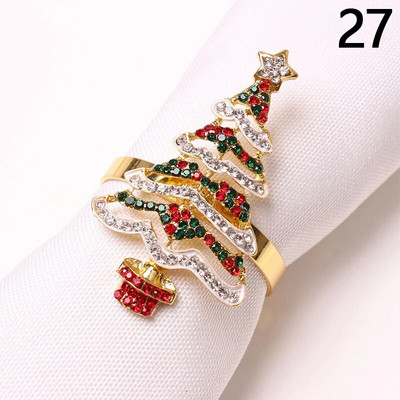 Jõulusalvrätikute sõrmuste hoidjad Jõulu kodulauakaunistus Metallist salvrätikulukk jõuluõhtusöögiks Pulma tänupüha lauanõud