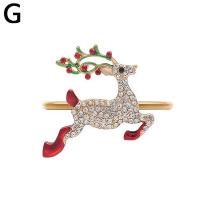 Jõulusalvrätikute sõrmuste hoidjad Jõulu kodulauakaunistus Metallist salvrätikulukk jõuluõhtusöögiks Pulma tänupüha lauanõud