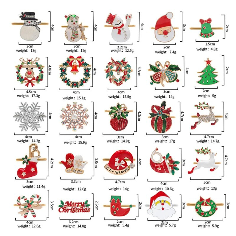 Jõulusalvrätikute sõrmuste hoidjad Jõulu kodulauakaunistus Metallist salvrätikulukk jõuluõhtusöögiks Pulma tänupüha lauanõud