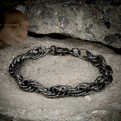 MKENDN vintage oksidēta melna raksta ķēdes aproces vīriešiem Motocikla Kubas ķēde nerūsējošā tērauda pankroka motociklistu rotaslietas