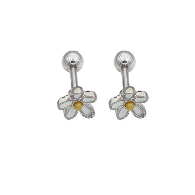 Starbeauty 2gb Cute Flower Plam Forma 16 Gauge Auskari Ausu skrimslis Tragus Helix Pīrsings 1,2*6mm 316L Tērauda Augšauss Stud
