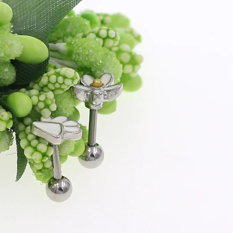 Starbeauty 2gb Cute Flower Plam Forma 16 Gauge Auskari Ausu skrimslis Tragus Helix Pīrsings 1,2*6mm 316L Tērauda Augšauss Stud