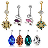 1Gb Sexy Factory Price Anti Allergy Simple Lounger Titāna Auskari Ausu Nagu Vēders Pogas Gredzeni Naba Pīrsings Drop Shipping