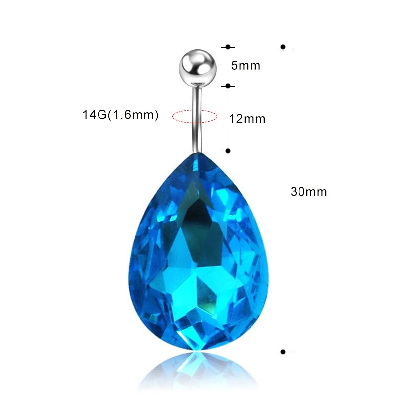 1Gb Sexy Factory Price Anti Allergy Simple Lounger Titāna Auskari Ausu Nagu Vēders Pogas Gredzeni Naba Pīrsings Drop Shipping