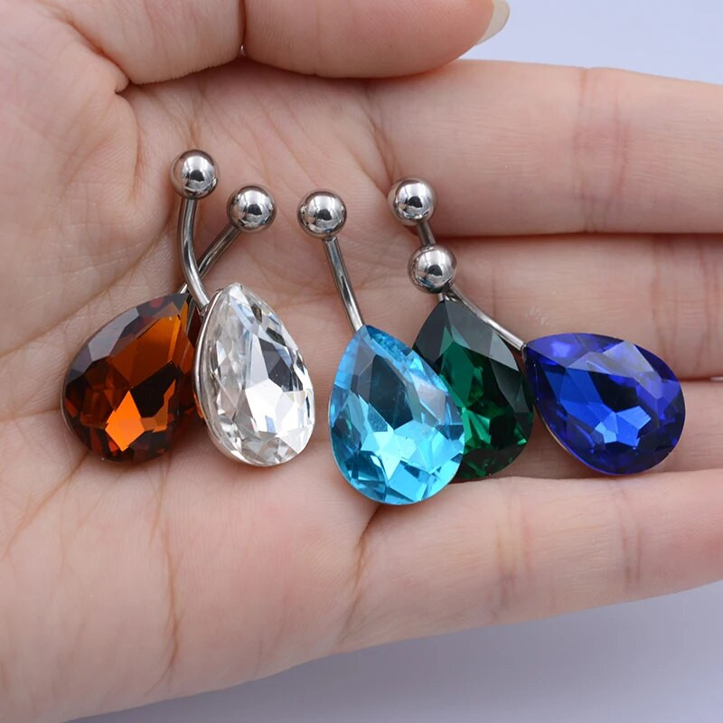 1Gb Sexy Factory Price Anti Allergy Simple Lounger Titāna Auskari Ausu Nagu Vēders Pogas Gredzeni Naba Pīrsings Drop Shipping