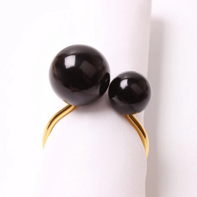 Κομψό δαχτυλίδι για χαρτοπετσέτα 4 τμχ Pearl, Διακόσμηση εκδηλώσεων γάμου Χαριτωμένη θήκη χαρτοπετσέτας, όμορφες αγκράφες από χαρτοπετσέτα Προμήθειες για τραπέζι σπιτιού