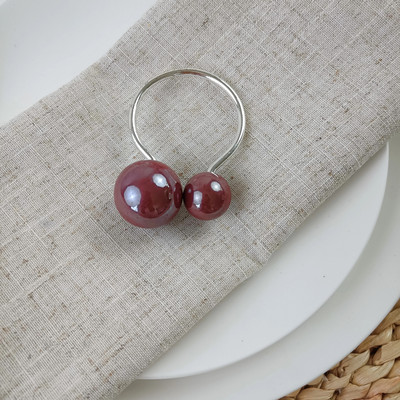 Κομψό δαχτυλίδι για χαρτοπετσέτα 4 τμχ Pearl, Διακόσμηση εκδηλώσεων γάμου Χαριτωμένη θήκη χαρτοπετσέτας, όμορφες αγκράφες από χαρτοπετσέτα Προμήθειες για τραπέζι σπιτιού