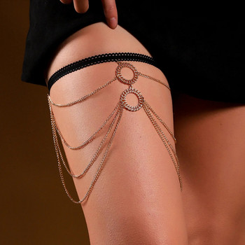 Bohemian Thigh Chain Γυναικεία νυχτερινό κέντρο διασκέδασης παραλίας Σέξι μακριές φούντες με ρυθμιζόμενο φόρεμα με κοσμήματα σώματος