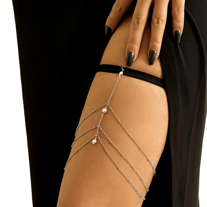 Sexy plážová retiazka na nohu Bohemia viacvrstvová strapcová osobnosť retiazka na telo pre ženy strapcové šperky doplnky elastické bižutéria