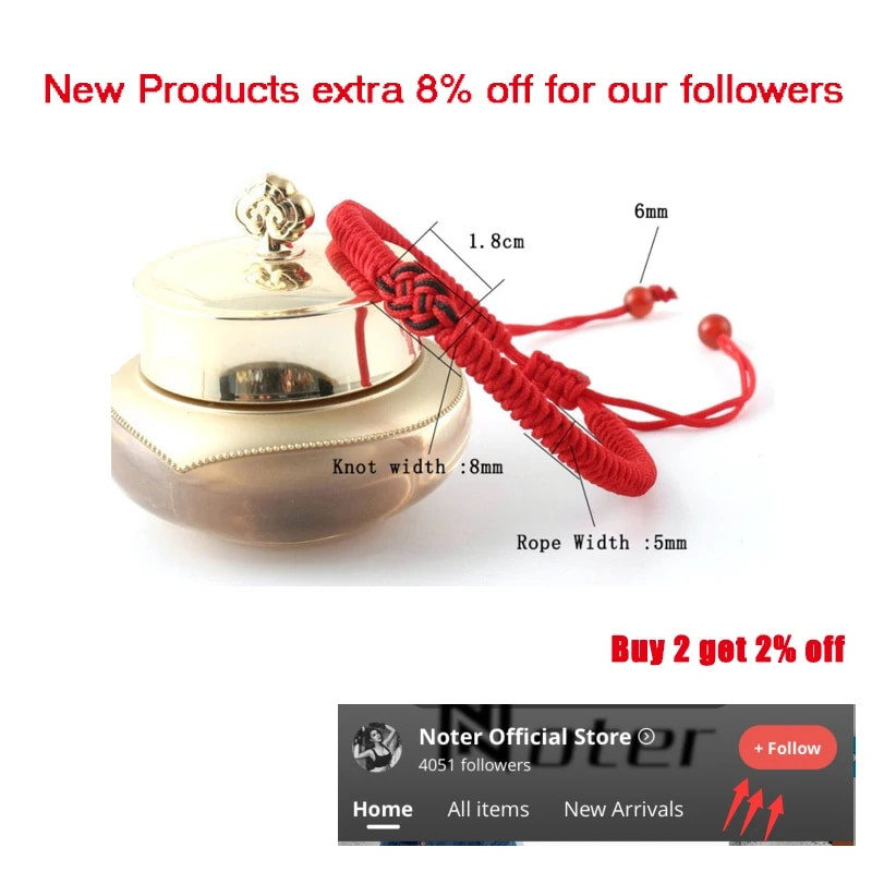 Noter Lucky Red String Käevõru Meeste Naiste Käsitsi valmistatud Reguleeritava Koetusega Käevõru Paar Käevõru Jooga Meditatsiooni Ehted Pulserid