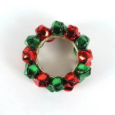 Karácsonyi Új 4db/táska Színes csengő szalvéta gyűrű Szállodai dekorációk Szalvéta csat fém bevonatú csat vacsora asztallap kiegészítő