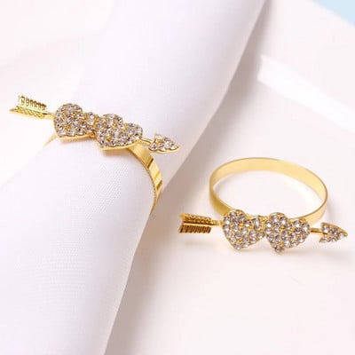 6 TK Roses Diamonds Salvrätt Pandlaga Pruudipeo Sündmuse kujundus Lilled Salvrätirõngad Pulmade Pereõhtusöögiks Pühade lauakaunistus