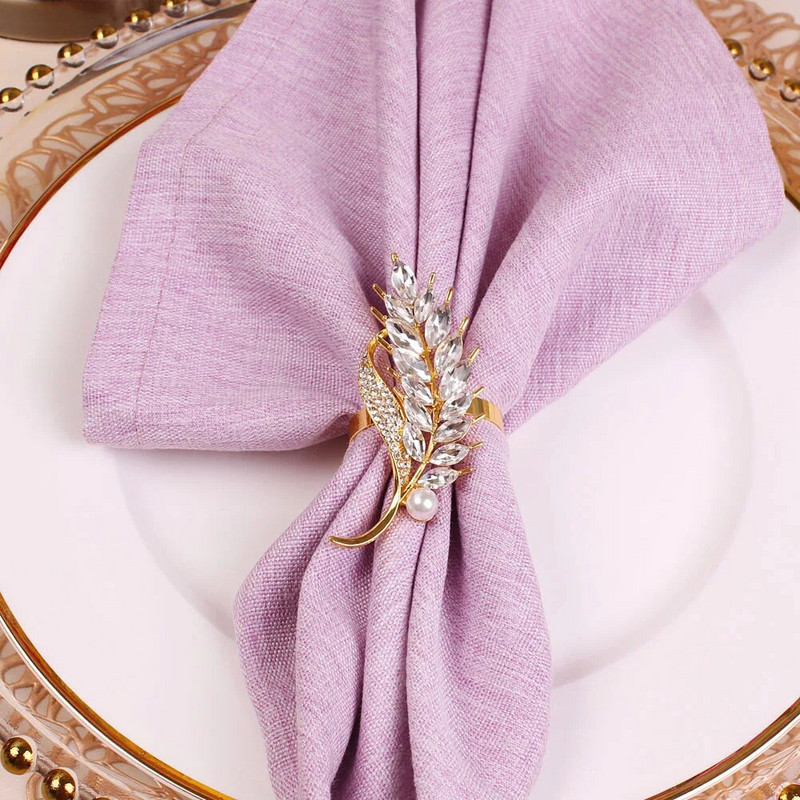 6 TK Roses Diamonds Salvrätt Pandlaga Pruudipeo Sündmuse kujundus Lilled Salvrätirõngad Pulmade Pereõhtusöögiks Pühade lauakaunistus