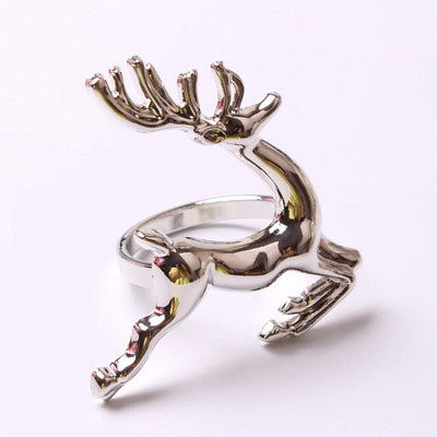 4 tk metallist salvrätikulukk, hõbedase kullaga pulmakaunistusega salvrätikusõrmus, festivaliõhtusöögipidude söögilaua piduliku pidusöögi jaoks