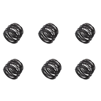 6 gab. Metāla šķērsgriezuma dobu šķembu salvešu sprādze, 5,1x3,8 cm plats apaļš zelta salvešu gredzens, vakariņu ballīšu pusdienu galda dekorēšanai