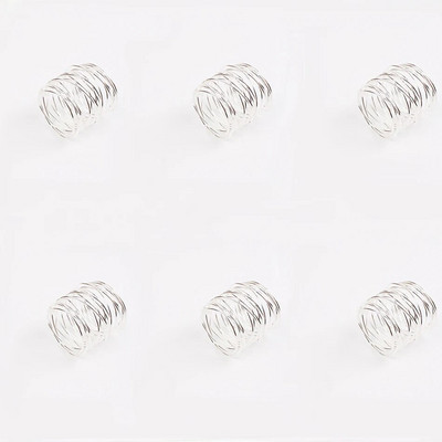 6 gab. Metāla šķērsgriezuma dobu šķembu salvešu sprādze, 5,1x3,8 cm plats apaļš zelta salvešu gredzens, vakariņu ballīšu pusdienu galda dekorēšanai