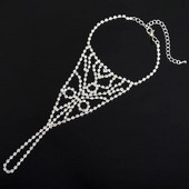 Rhinestone Slave potīšu ķēde, kas izrauj acis, ķermeņa rotaslietas ikdienas pludmales basām kājām sandales, sudrabotas kāju potītes sievietēm