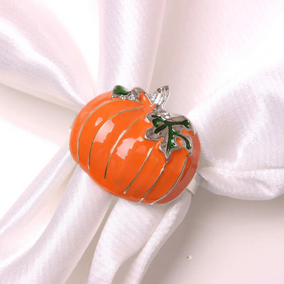 4PCS Prsten za salvete Lubanja Bundeva Halloween Ghost Kopča za salvete Hotelski ukras Držač za salvete za stol Svi sveti