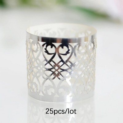 6Gb Dobu salvešu gredzens Rozā zelta sudraba krāsas salvešu sprādzes dzimšanas dienas kāzu Ziemassvētku ballītes dekors vakariņu galda salvešu turētāji